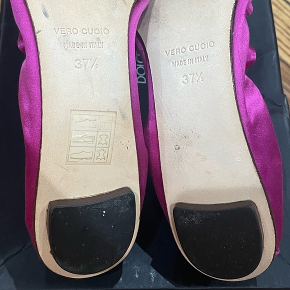 Dolce & Gabbana EUC Satin Pink Ballet Flats Fuchsia EU7 - Picture 9 of 10